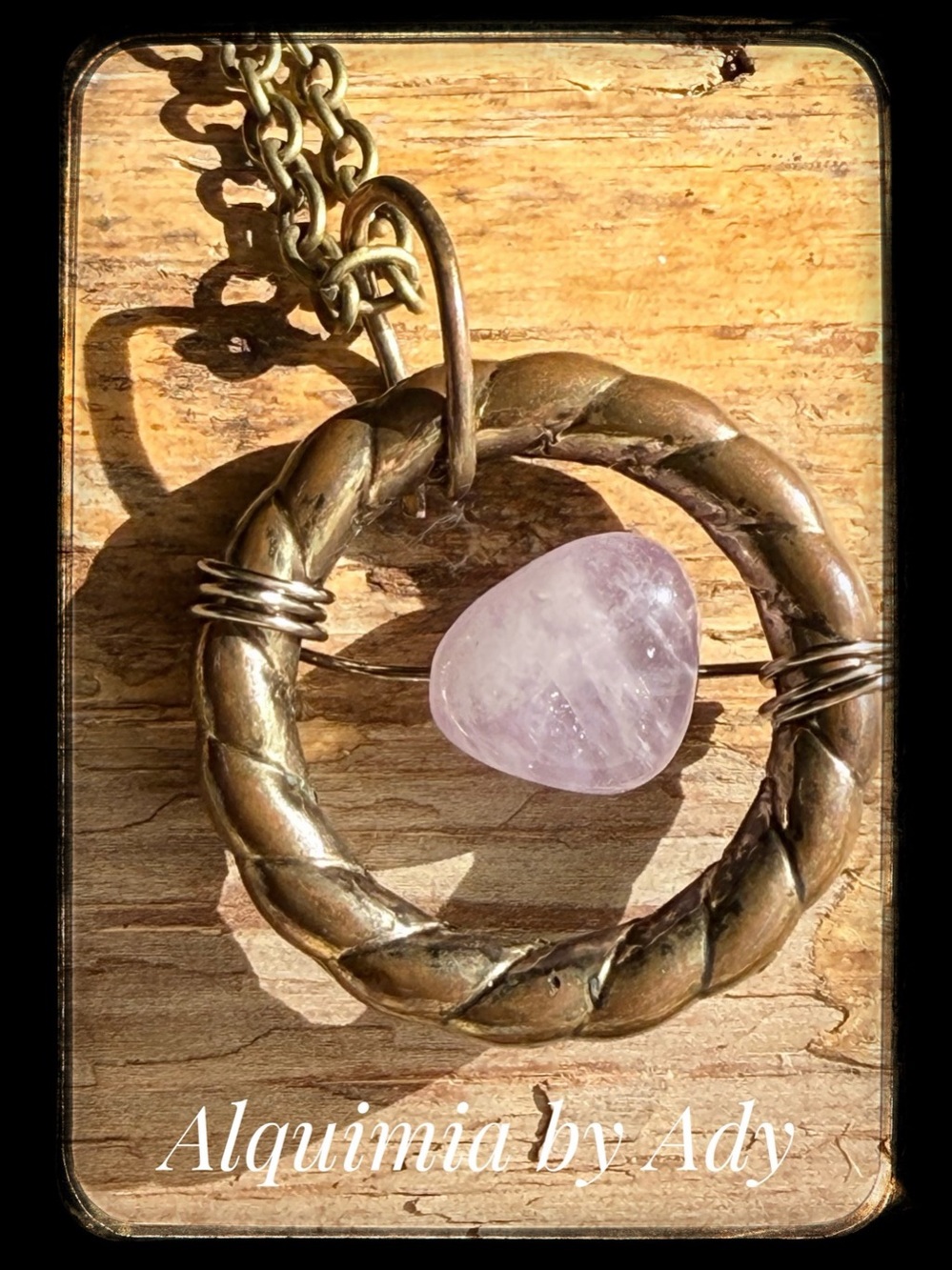 Statement Necklace + Amethyst and bronze